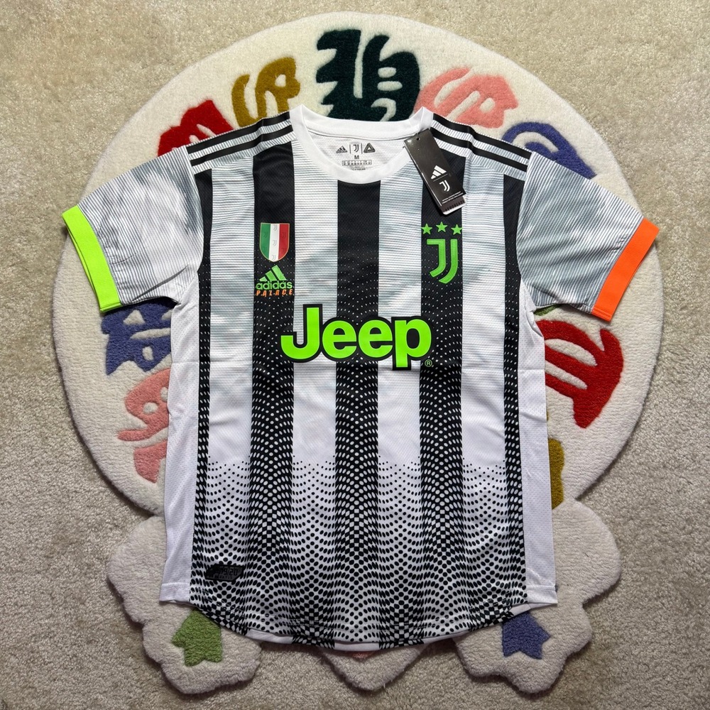 Adidas Palace Juventus Fourth Jersey White Black Neon Size M